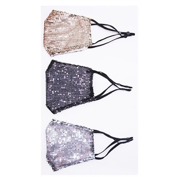 Sequin Embellished Face Mask - Picture 2 of 2
